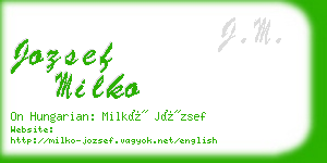 jozsef milko business card